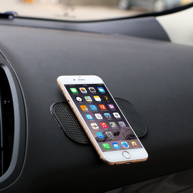 Bysameyee Car Dashboard Non Slip Mat  Bysameyee 5-Pack Anti-Slide Sticky Extra-Thick Dash Pad For Radar Detector  Cell Phone  Keys  Glass  Mirrors  Metal  Gps  Coins - Image 4