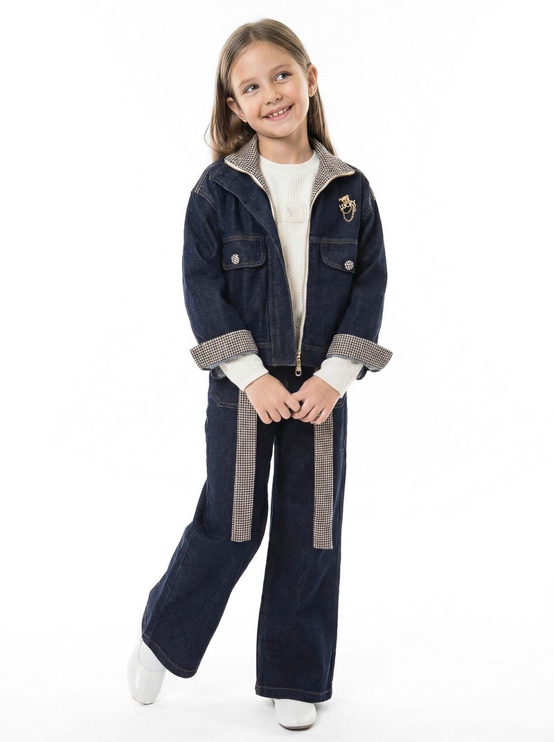 Hamada Tex Girls' three-piece set for ages 6 to 13 years, sizes 3928-4928 - Image 1