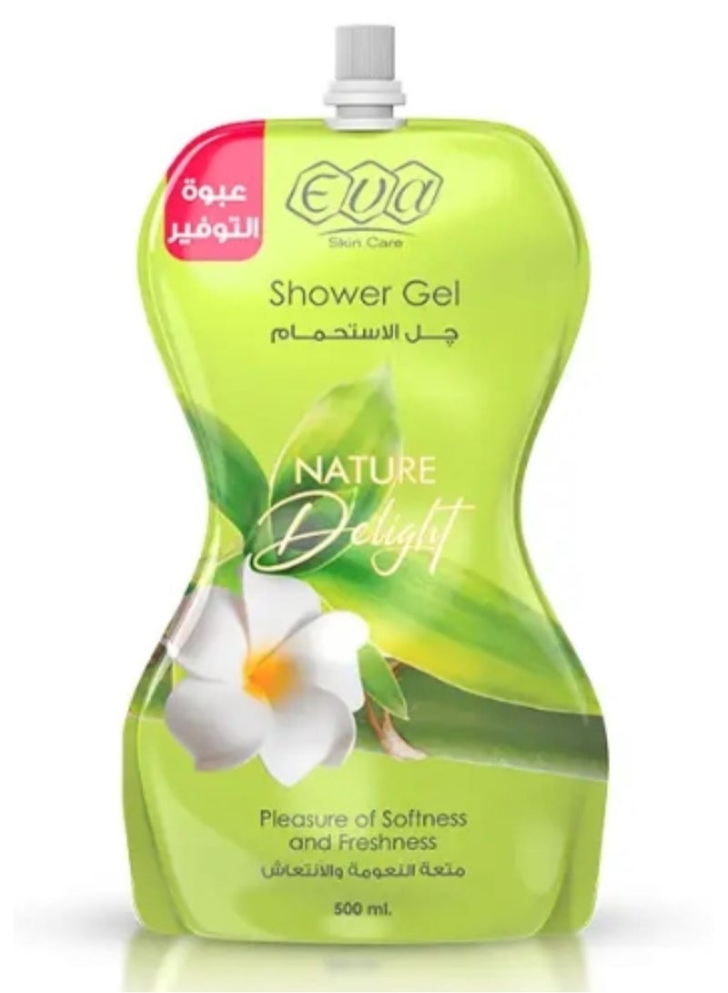 Eva Eva Skin Care Shower Gel Pouch Nature Delight 500 Ml  - Image 1