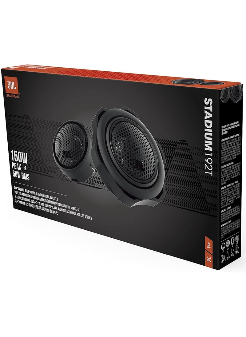 JBL - JBL Stadium 192T Tweeter Car Speaker Boxes - 3/4 Inch Precision Tweeter Car Speaker by Harman Kardon (1 Pair) 150 Watt - Black - Image 1