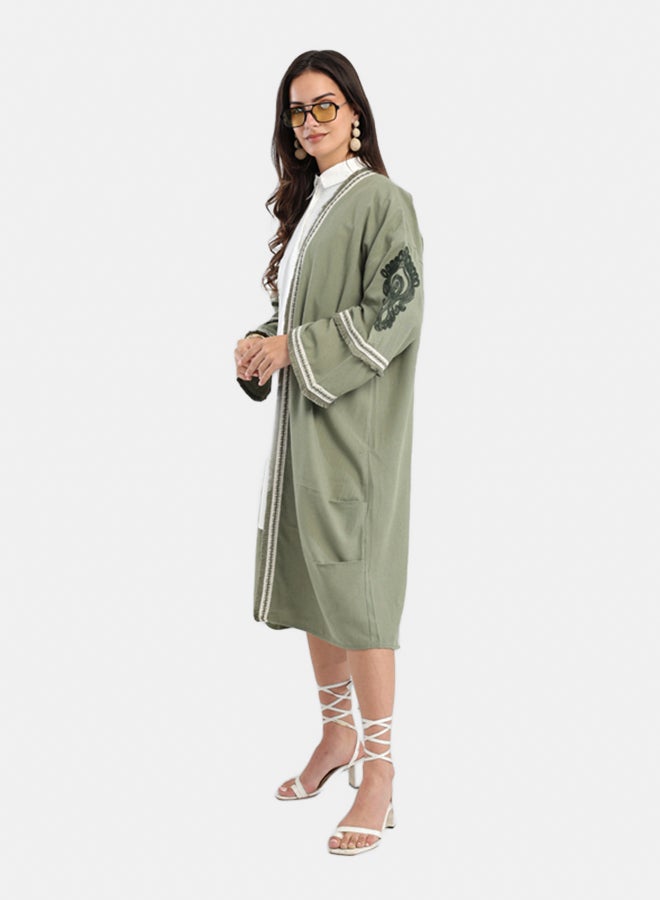 Carina Midi Kimono with Embroidery  - Image 2