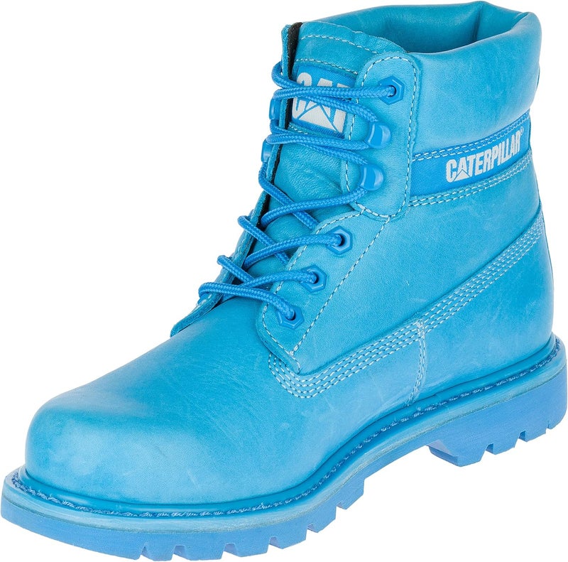 CATERPILLAR أحذية بوت زرقاء عالية الكاحل مزودة بأربطة - Image 2