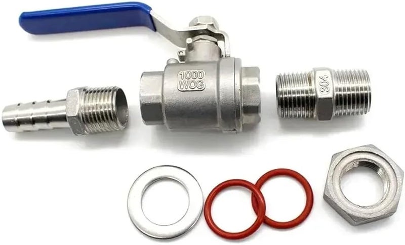 Stainless Steel Ball Valve 1 2 BSP Straight For 16mm ID Hose - Image 4