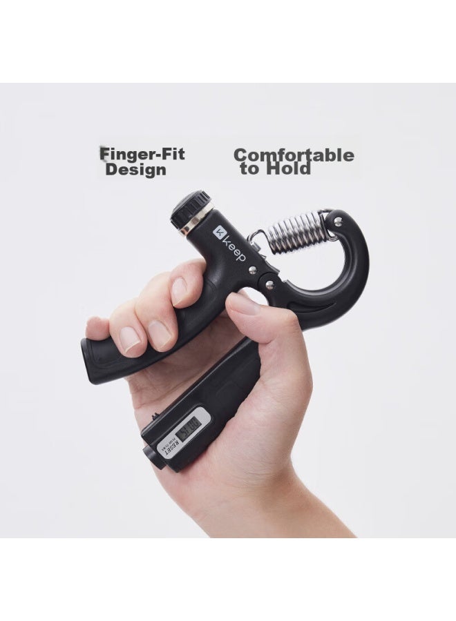 كيب Keep Adjustable Counting Grip Strengthener, تدريب قوة اليد لإعادة تأهيل الرجال, كرة قوة المعصم, تمرين تدريب ذراع الأطفال, أسود - Image 5
