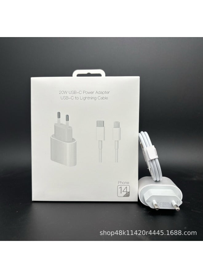 Suitable For Apple 14-15-16 Mobile Phone Charger 35W/20W European And American C-C Fast Charging Set Wholesale 
