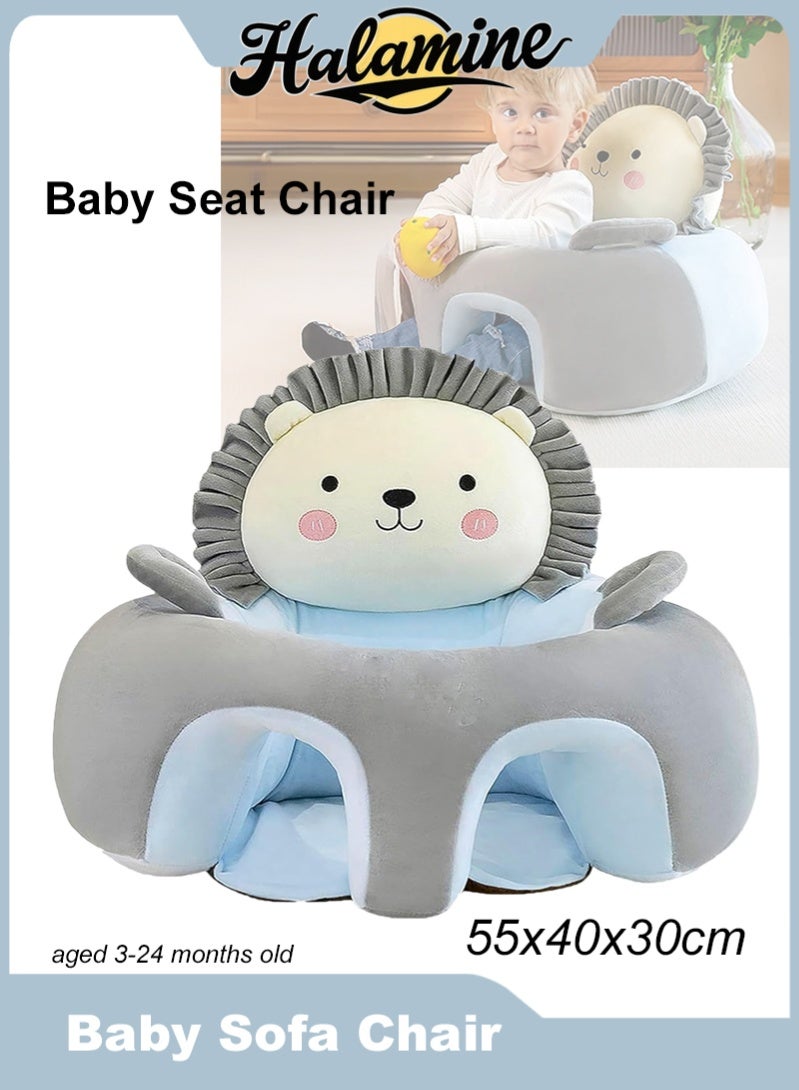 Halamine Baby Sofa Chair, Baby Sitting Chair (55x40x30cm) Support Seat Pillow, Protector Plush Cushion, Infant Sitting Sofa, Infant Plush Baby Seat for Toddlers (3 to 24 months) - Image 1