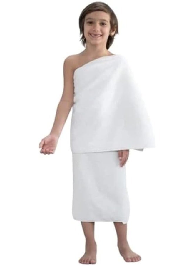 MYK High Quality Microfiber Ihram Towels Set of 2 Pieces for Kids for Hajj and Umrah  - Image 1