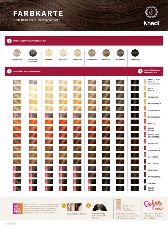 khadi Ayurvedic Natural Hair Color, 100% herbal, vegan, PPD & chemical free, certified natural cosmetics for healthy hair (COLOR PREP, 1 Pack (1 x 3.5oz)) - Image 4
