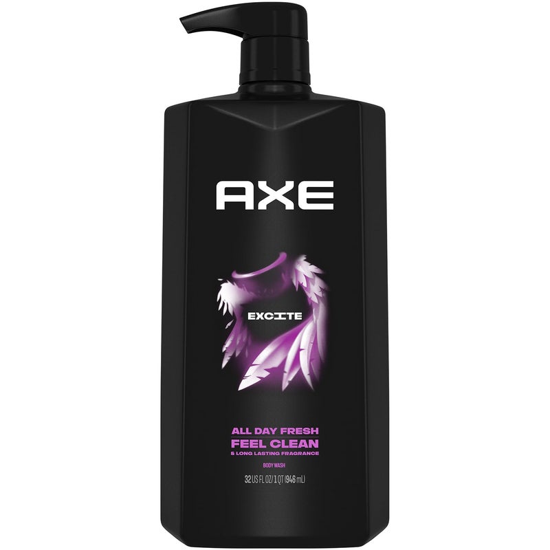 AXE Men's Body Wash, Excite, 12H, Refreshing Coconut Scent, 32 Fl Oz - Image 1