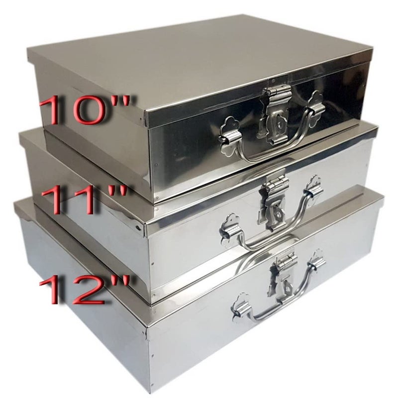 Jayco Stainless Steel Cash Boxes - Medium Size - Set of 3 pieces - 10", 11" and 12" - Image 2