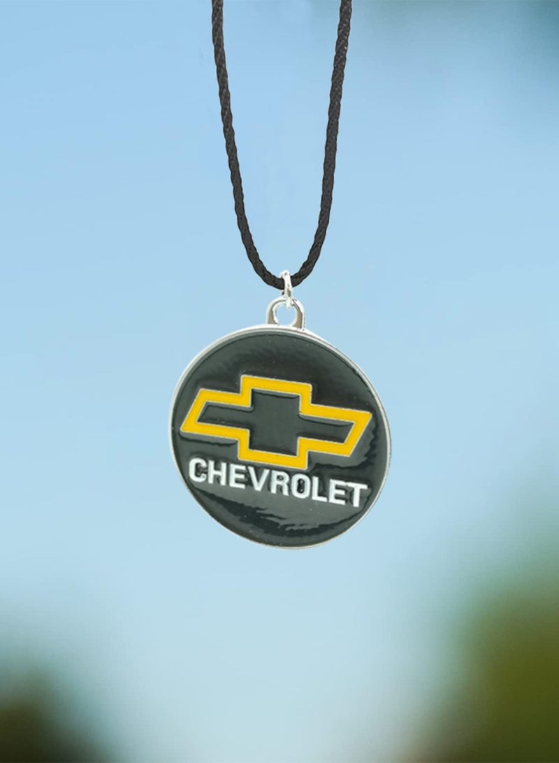 NMC Chevrolet Logo Mirror Hanging Pendant Premium Car Interior Decoration Accessory, Stylish Auto Charm for Rearview Mirror, Sleek Design with Durable Materials - Image 4