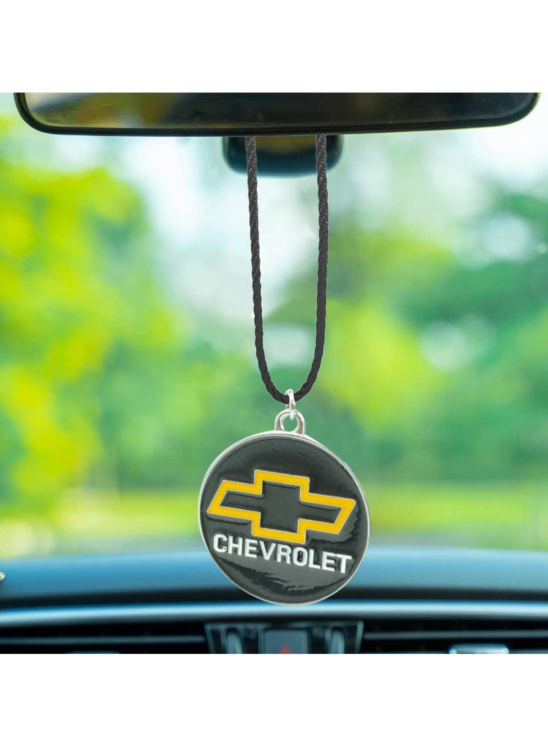 NMC Chevrolet Logo Mirror Hanging Pendant Premium Car Interior Decoration Accessory, Stylish Auto Charm for Rearview Mirror, Sleek Design with Durable Materials - Image 3