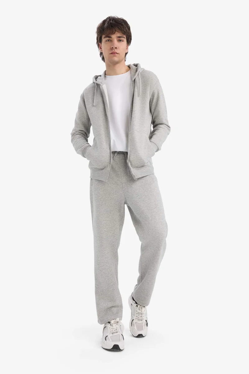 ديفاكتو Comfort Fit Hooded Thick Fabric Cardigan