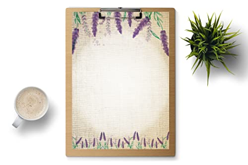 Stonehouse Collection | Lavender Stationery | Rustic Letterhead | 8.5 x 11 Printer Friendly | USA Made | 60 Sheets (Lavender) - Image 2