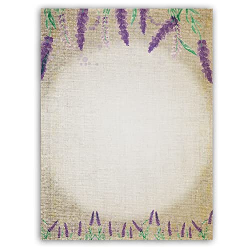 Stonehouse Collection | Lavender Stationery | Rustic Letterhead | 8.5 x 11 Printer Friendly | USA Made | 60 Sheets (Lavender) - Image 1