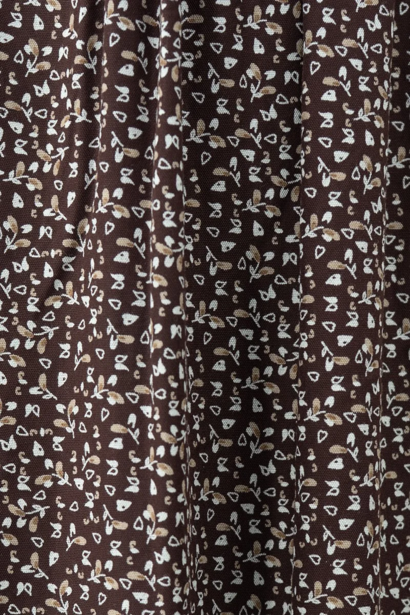 Oppland Women's Skirt Woven Viscose Cotton Fabric Crochet Model Elastic Waist Comfortable Cut Full Pattern