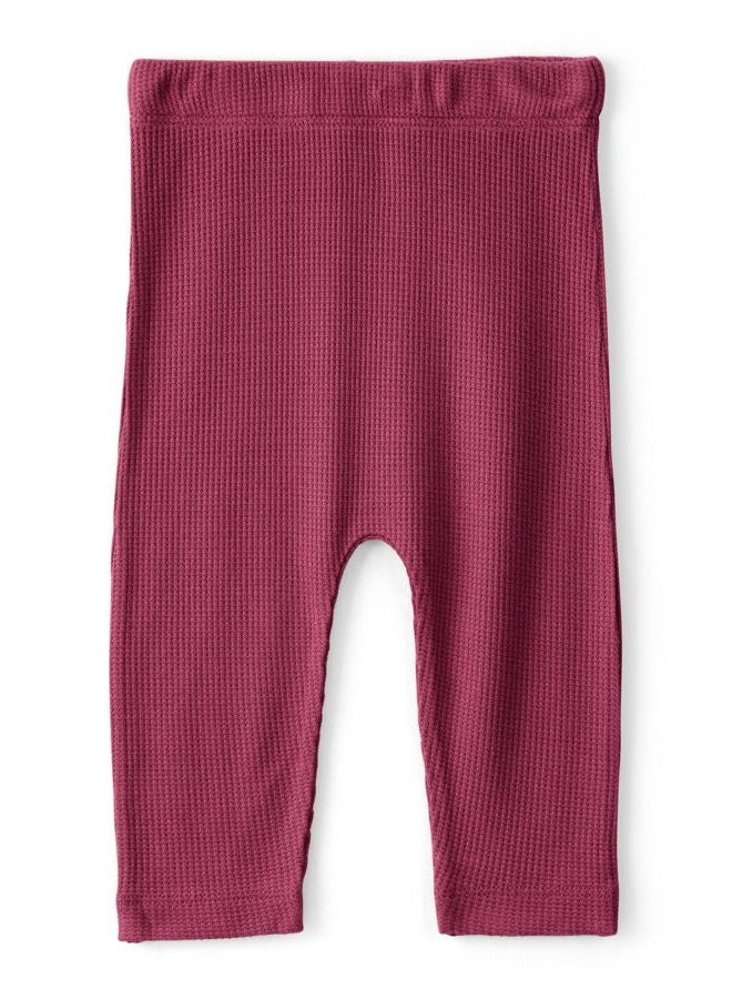 carter's بنطلون بنات رضيع من Purelysoft عبوة 2، طباعة غزال بورغندي، 6 أشهر - Image 2