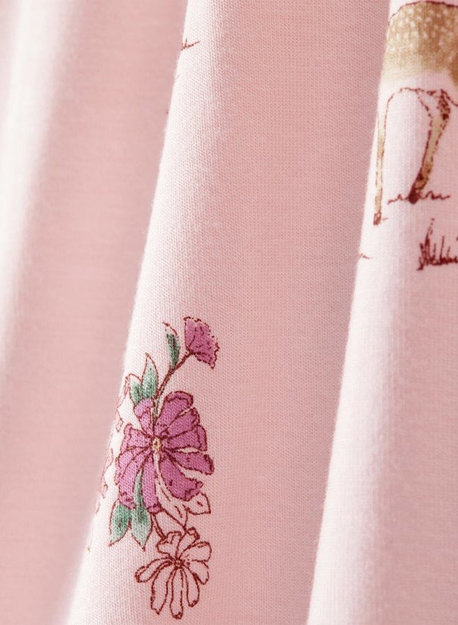 carter's بنطلون بنات رضيع من Purelysoft عبوة 2، طباعة غزال بورغندي، 6 أشهر - Image 3