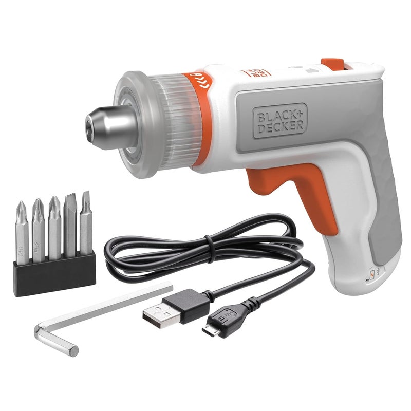 BLACK+DECKER BLACK DECKER BCRTA01B1 4V 5mm Cordless Electric Screwdriver Furniture Assembly Tool - Image 1