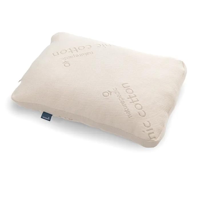 Naturepedic 2-in-1 Organic Latex Pillow - King Bed Pillow with Quilted & Stretchy Sides - Luxury Pillow with Adjustable Fill for Comfortable Sleeping, Back Support and Neck Pain Relief - Image 4