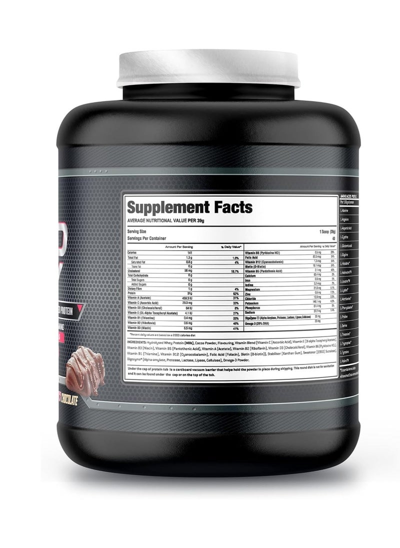 Laperva Hydrolyzed Whey Protein - Laperva Ultra Hydro Whey - Vitamin Enhanced Formula, BCAA,EAA, Glutamine, Omega 3 - 3.5 lb (40 servings) - Image 2