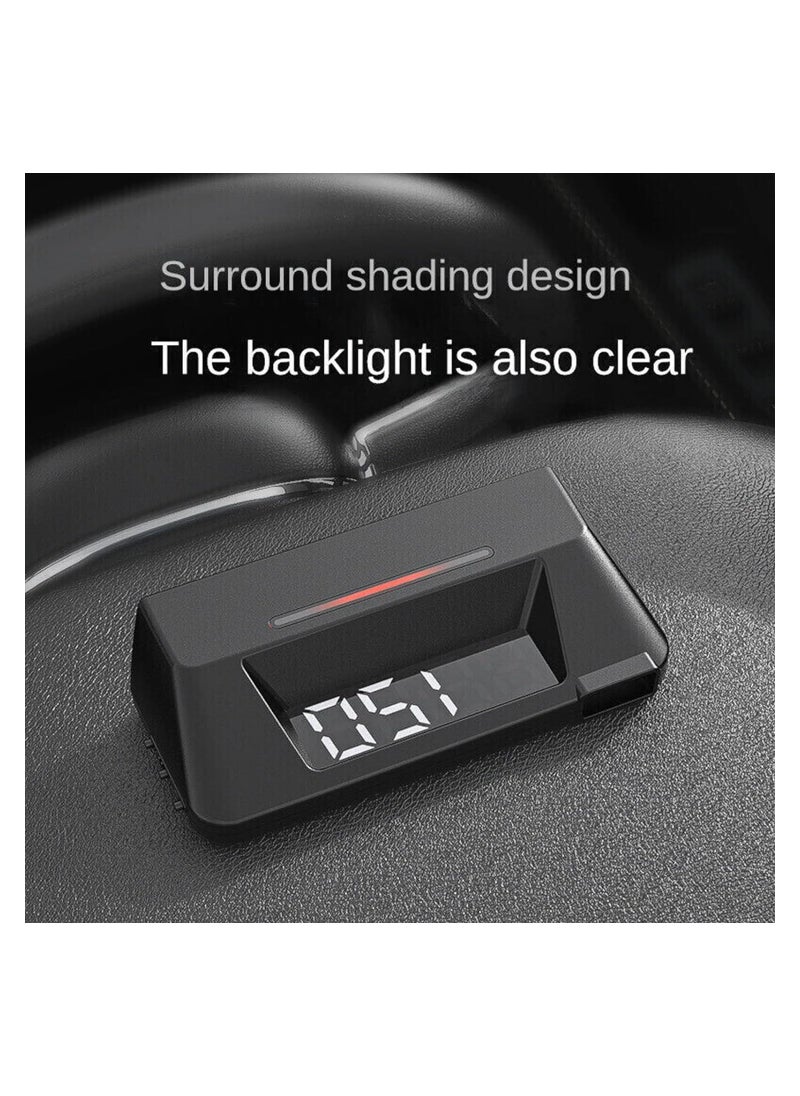 SYOSI - شاشة عرض HUD Head Up Display للسيارة، شاشة عرض HUD Head Up Display S100، شاشة لوحة القيادة متعددة الوظائف OBD للسيارة، متوافقة مع إنذار مراقبة درجة حرارة ناقل الحركة الزيتي، عداد السرعة الرقمي - Image 1