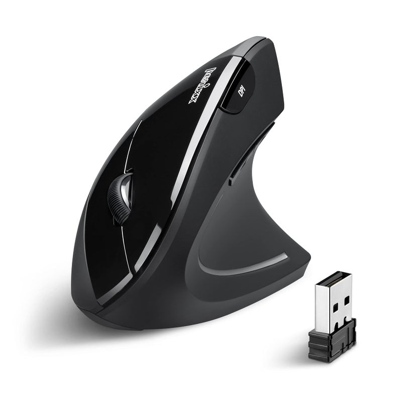 Perixx PERIMICE713 Wireless Ergonomic Vertical Mouse 80012001600 DPI Right Handed Recommended with RSI User - Image 2