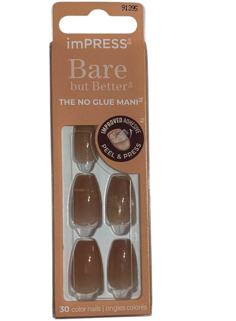 KISS Bare but Better THE NO GLUE MANI 30 color nails IMCB03C Flare - Image 1