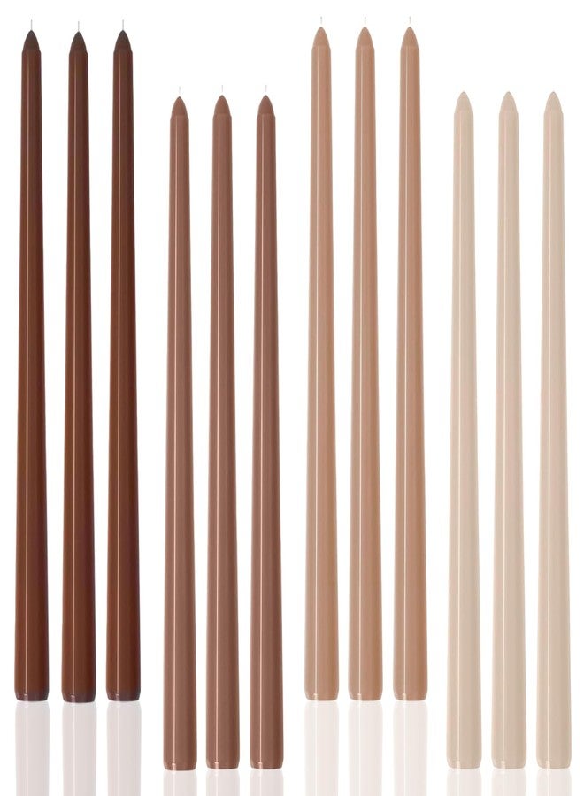 LPUSA - Tall Taper Candles 12 Inch Unscented Odorless Long and Tall Taper Candles for Sailboat, Sticks, Wedding, Advent, Home Decor, Dinner, Christmas, Set of 12 - Image 1