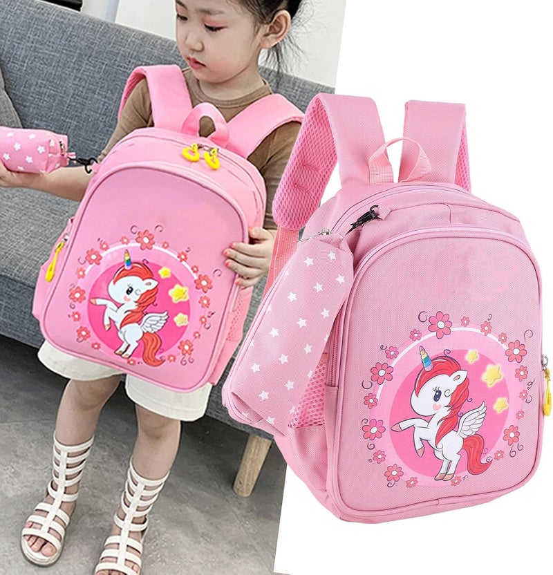 كلاراكو حقيبة ظهر كلاركو للأطفال بسعة كبيرة مطبوعة لرياض الأطفال، حقيبة مدرسية لحماية العمود الفقري وتقليل العبء، خفيفة الوزن، مطبوعة باللون الوردي، لطيفة لحقيبة الظهر للأطفال، حقيبة ظهر - Image 5