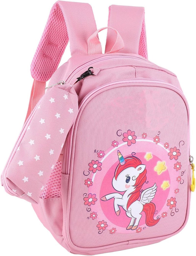 كلاراكو حقيبة ظهر كلاركو للأطفال بسعة كبيرة مطبوعة لرياض الأطفال، حقيبة مدرسية لحماية العمود الفقري وتقليل العبء، خفيفة الوزن، مطبوعة باللون الوردي، لطيفة لحقيبة الظهر للأطفال، حقيبة ظهر - Image 1