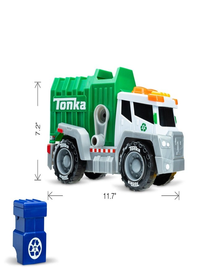 Tonka, Crank and Haul Garbage Truck- Made with Sturdy Plastic, White and Green Kid Powered Toy Construction Truck, Ages 3+ Boys and Girls, Kids, Toddlers, Christmas Birthday Gifts - Image 2
