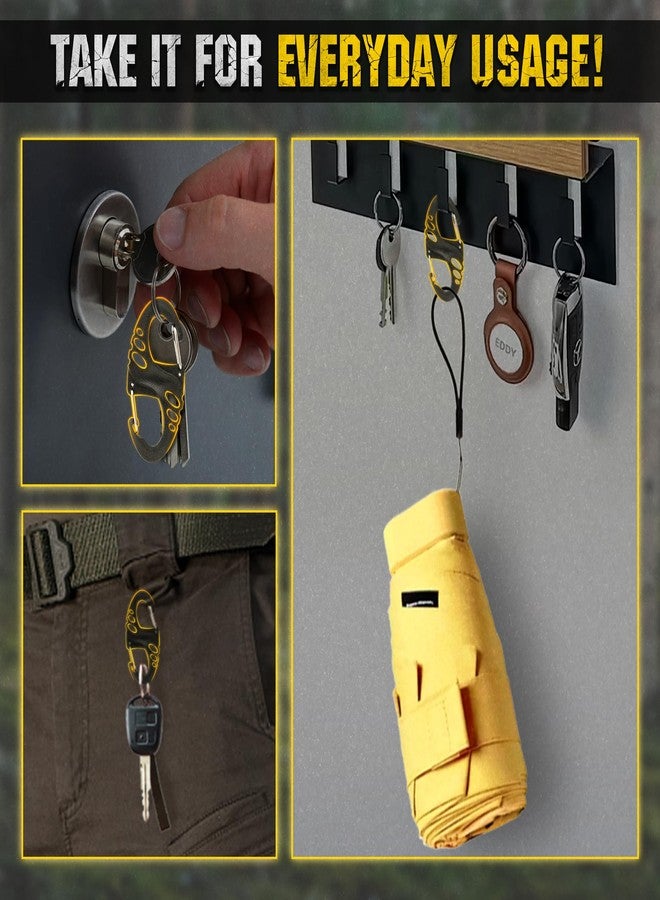 M-TAC Carabiner Clip - Double Spring snap Hook- 5 Pack S-Biners - Locking Key Ring - Black Mini Carabiners - Image 5