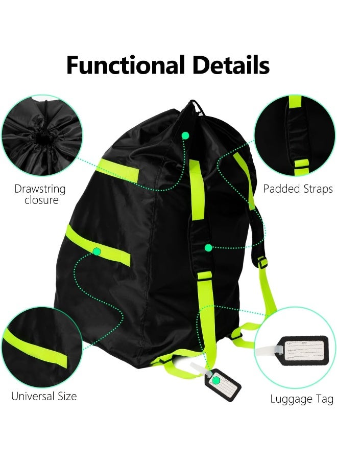 elaia حقيبة سفر مقعد السيارة إلايا للطائرة، مقاومة للماء وقابلة للارتداء مع أحزمة، سعة كبيرة، حقيبة فحص مقعد السيارة مبطنة، مثالية للسفر الجوي، والعطلات العائلية، والآباء مع الرضع - Image 3