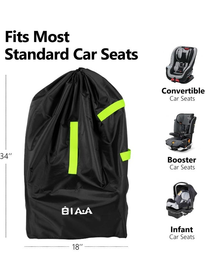 elaia حقيبة سفر مقعد السيارة إلايا للطائرة، مقاومة للماء وقابلة للارتداء مع أحزمة، سعة كبيرة، حقيبة فحص مقعد السيارة مبطنة، مثالية للسفر الجوي، والعطلات العائلية، والآباء مع الرضع - Image 2