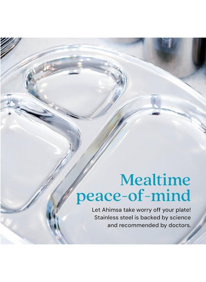 Ahimsa Stainless Steel Kids Plates - Image 4