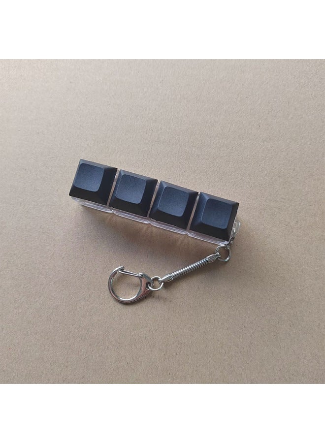 Press Transparent Candy Color 2 Holes 3 Holes 4 Holes Can Be Freely Matched With High Special Black Black Tea Green Axis Keyboard Shaft Experience Device-Color:4-hole Transparent No. 12 Green Axis Without Light  - Image 1