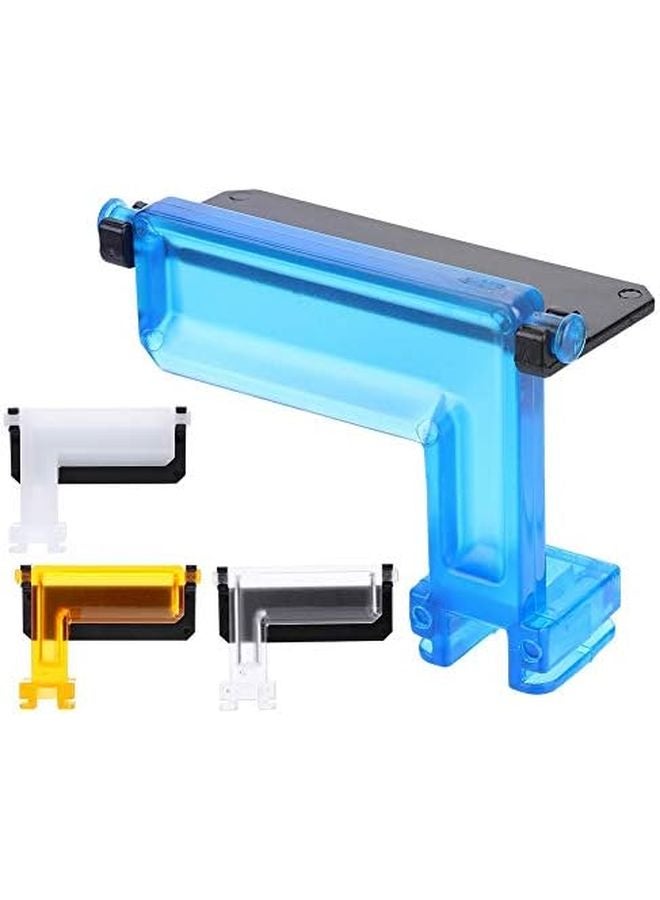 McCoplus Compact Flash Diffuser Kit Soft Light for Sony A6000 A6300 A6500 Portrait Photography White Blue Orange Clear - Image 1