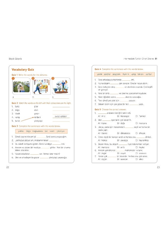 Intermediate Turkish Short Stories - Based on a comprehensive grammar and vocabulary framework (CEFR B1) - with quizzes , full answer key and online audio  - Image 4