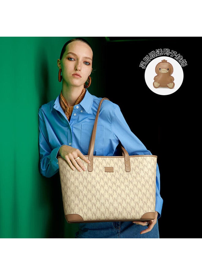 نوسيل Nucelle Duck Tote Bag، سعة كبيرة طراز جديد، للتنقل لطلاب الجامعات، حقيبة كتف، هدية عيد ميلاد للنساء - Image 1
