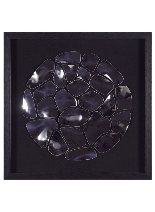 DANUBE HOME Danube Home Skia Glass & Pp Chrome Shadow Boxes Wall Art - 60X60X50Cm Abstract Wall Decor For Living Room, Bedroom & Office Modern Home Decoration Decorative Home Accessories 