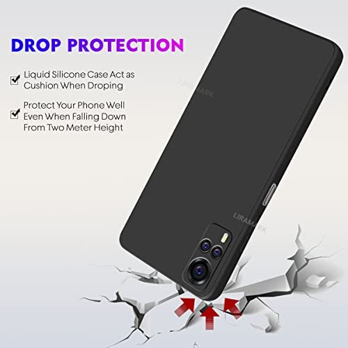 LIRAMARK غطاء خلفي ناعم من السيليكون من LIRAMARK لهاتف Vivo Y31 / Y51A / Y51 / Y51i (سيليكون أسود) - Image 4