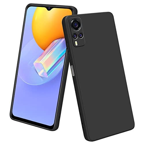 LIRAMARK غطاء خلفي ناعم من السيليكون من LIRAMARK لهاتف Vivo Y31 / Y51A / Y51 / Y51i (سيليكون أسود) - Image 1