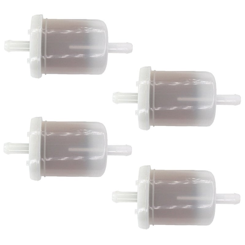 AISEN Pack Of 4 5/16" Clear Plastic In-Line Fuel Filter For Kubota T1600 Tg1860 Zd18 Zd21 Zd25 Zd28 Zd326 Zd331 Zd1011 Zd1021 Zg327 Zg332