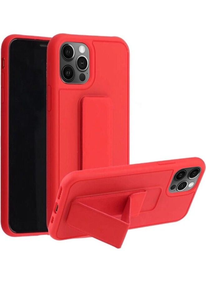 Protective Case Cover With Finger Grip Stand For iPhone 13 Pro Red - Image 1