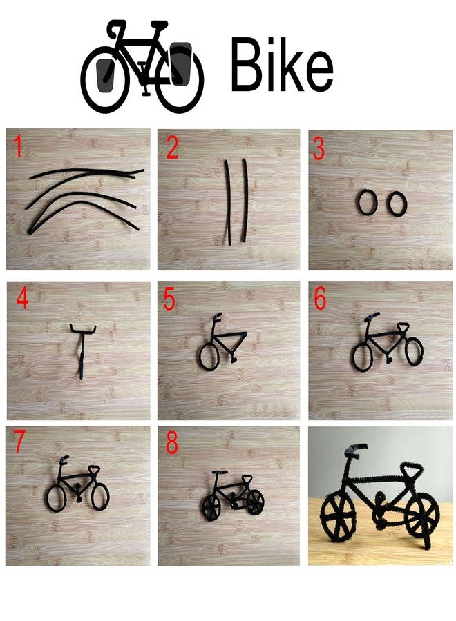 Anvin Pipe Cleaners 100 Pcs Black Color Chenille Stems for DIY Crafts Decorations Creative School Projects (6 mm x 12 Inch, Black) - Image 3