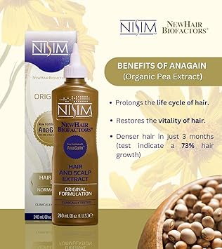 Nisim Nisim New Hair Biofactors Hair Stimulating Extract Original Formula for Oily Hair 240ml - Image 2