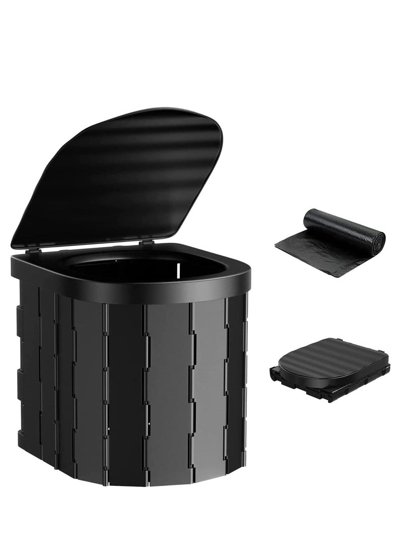 Arabest مرحاض تخييم محمول، مرحاض محمول قابل للطي مع غطاء، نونية سيارة مقاومة للماء للكبار، نونية محمولة للبالغين، مرحاض التخييم والسفر والتنزه سيرًا على الأقدام والقارب والشاطئ - Image 1