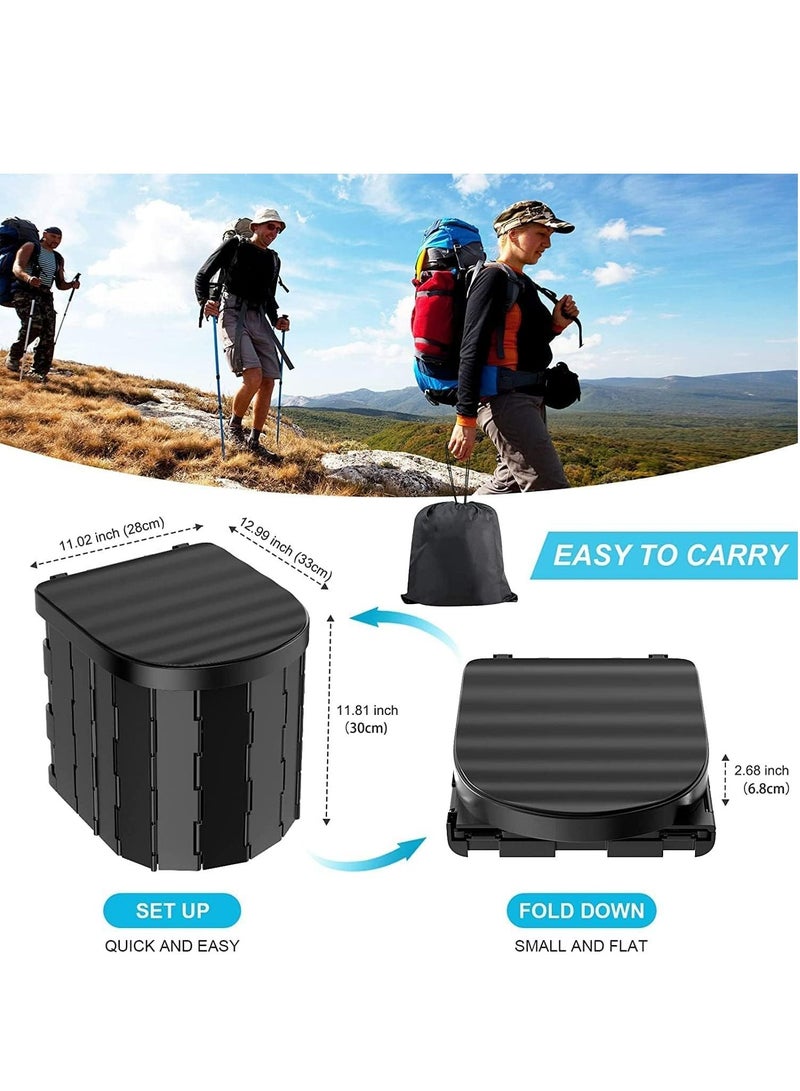 Arabest مرحاض تخييم محمول، مرحاض محمول قابل للطي مع غطاء، نونية سيارة مقاومة للماء للكبار، نونية محمولة للبالغين، مرحاض التخييم والسفر والتنزه سيرًا على الأقدام والقارب والشاطئ - Image 4