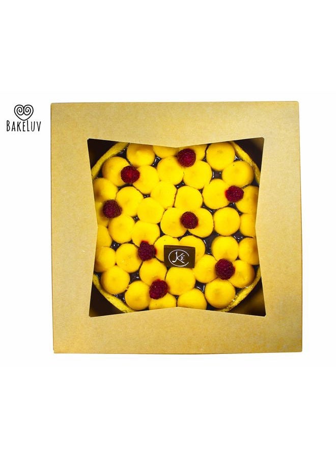 BakeLuv Brown Bakery Boxes with Window 9x9x2.5 inches | 12 Pack | Auto-Popup | Thick & Sturdy 350 GSM | Mini Pie Boxes with Window, Cake Boxes, Cookie Boxes, Dessert, Take Out Boxes, Pastry Boxes - Image 4